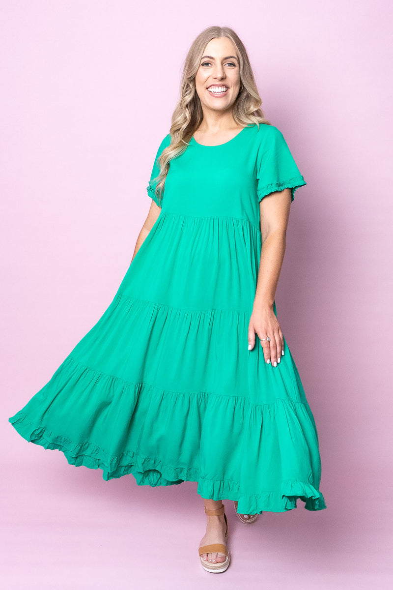 Verina Dress in Emerald