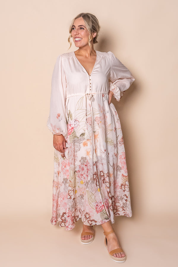 Manuela Maxi Dress in Blush Pink