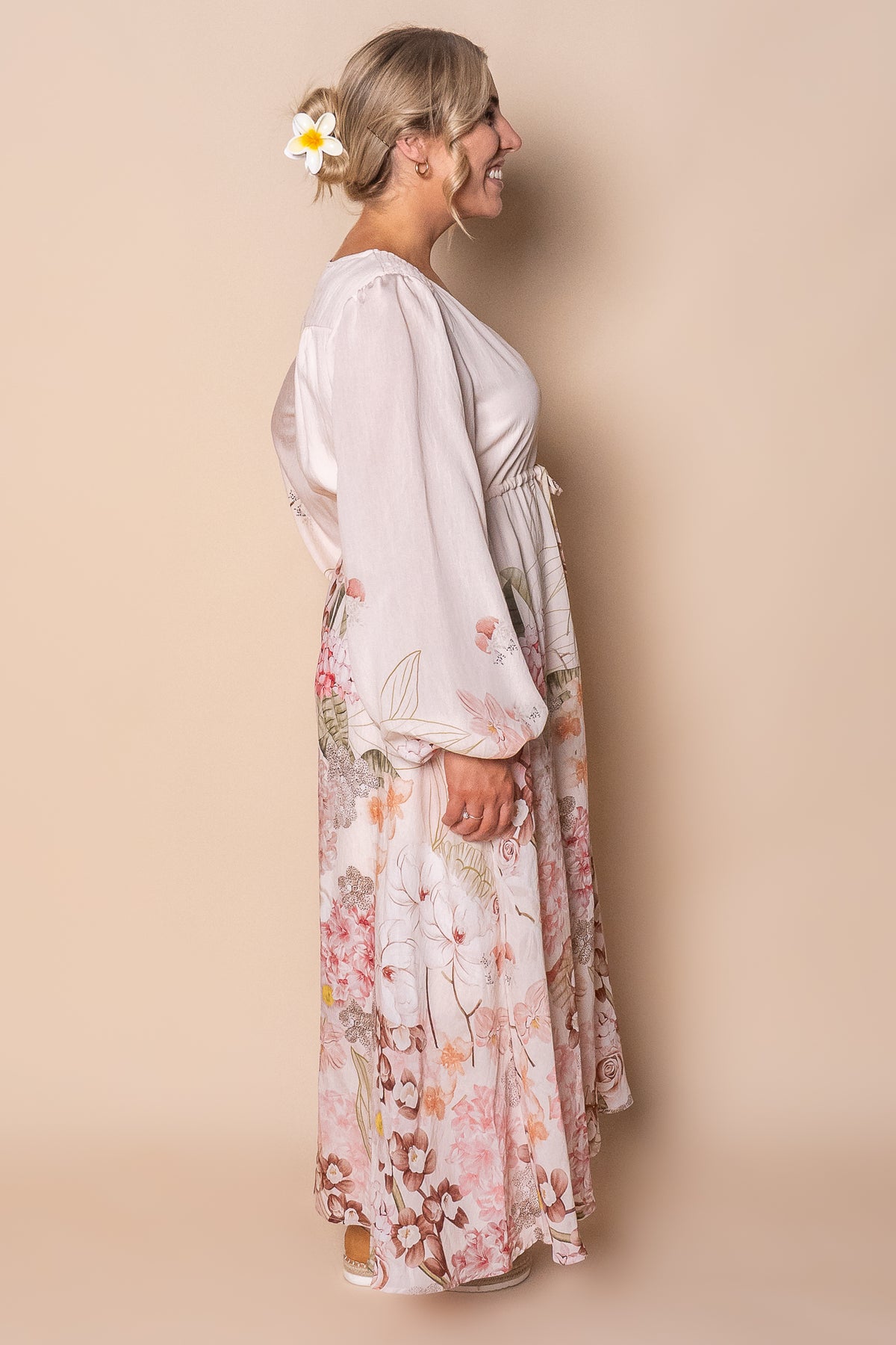 Manuela Maxi Dress in Blush Pink