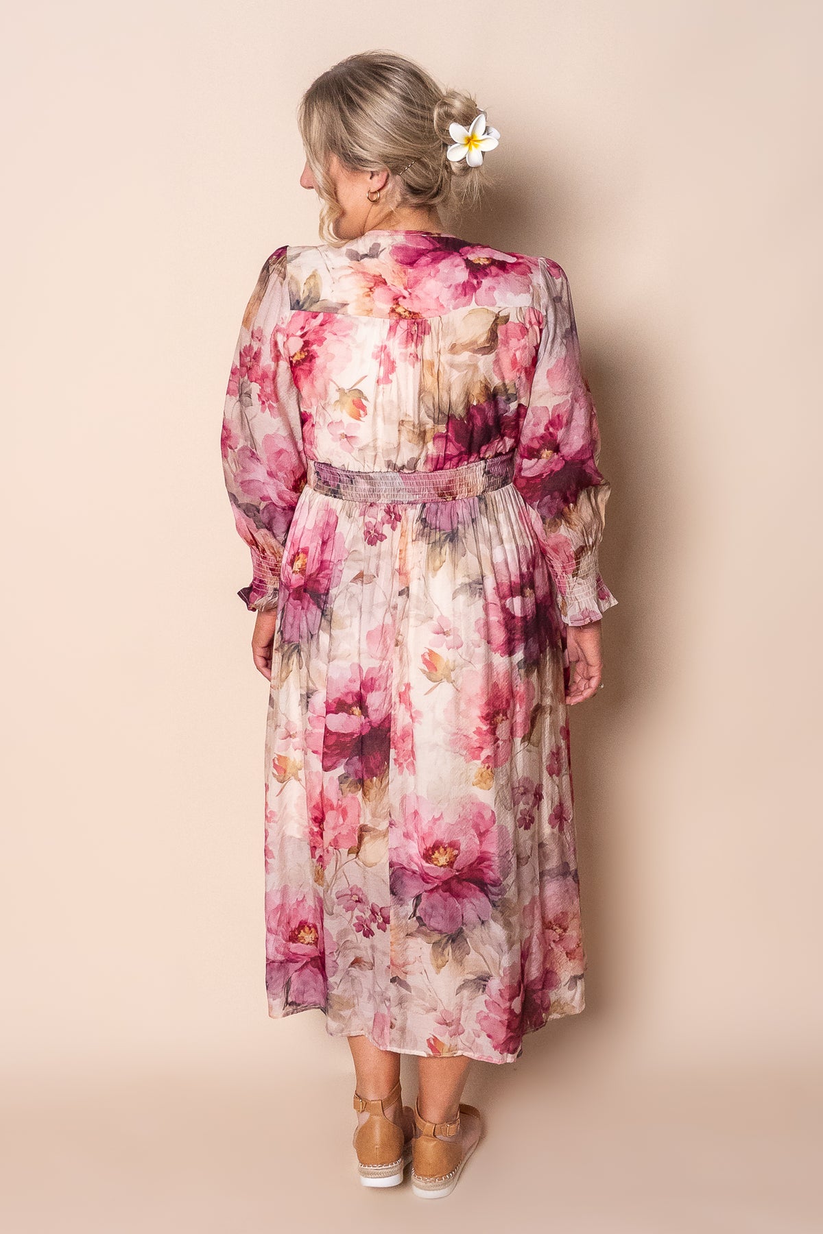 Jasmina Midi Dress in Cream