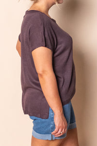 Nayan Knit Top in Chocolate