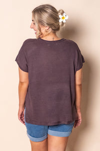 Nayan Knit Top in Chocolate
