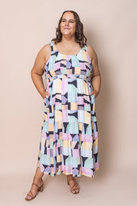 Edwina Dress in Black Multi