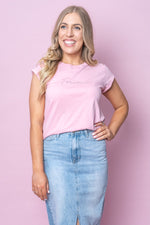 Signature Tee in Pink Nectar - Foxwood