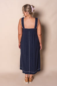 Sage Midi Dress in Dark Sapphire - Foxwood