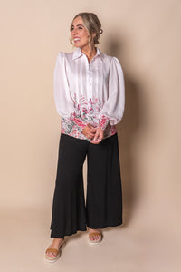 Tania Floral Top in Blush Pink