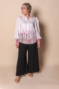 Tania Floral Top in Blush Pink