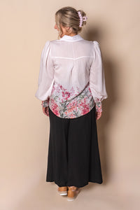 Tania Floral Top in Blush Pink