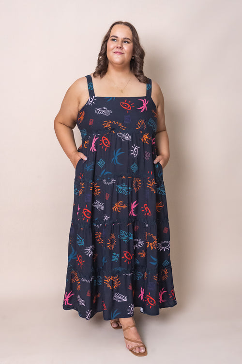 Cosima Dress in Navy