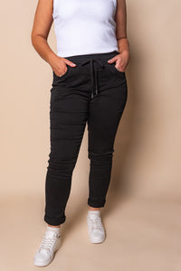Sylvia Jogger Pants in Black - Foxwood