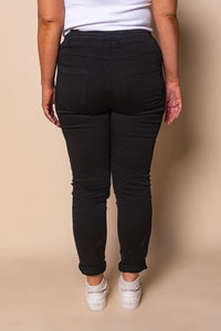 Sylvia Jogger Pants in Black - Foxwood
