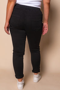 Sylvia Jogger Pants in Black - Foxwood