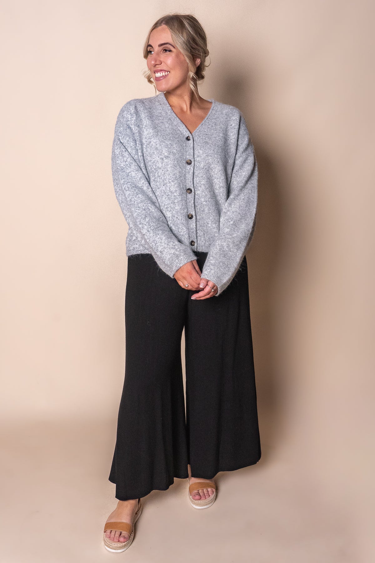 Nova Cardigan in Grey Marle - All About Eve