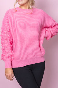Dee Knit Jumper in Bright Pink