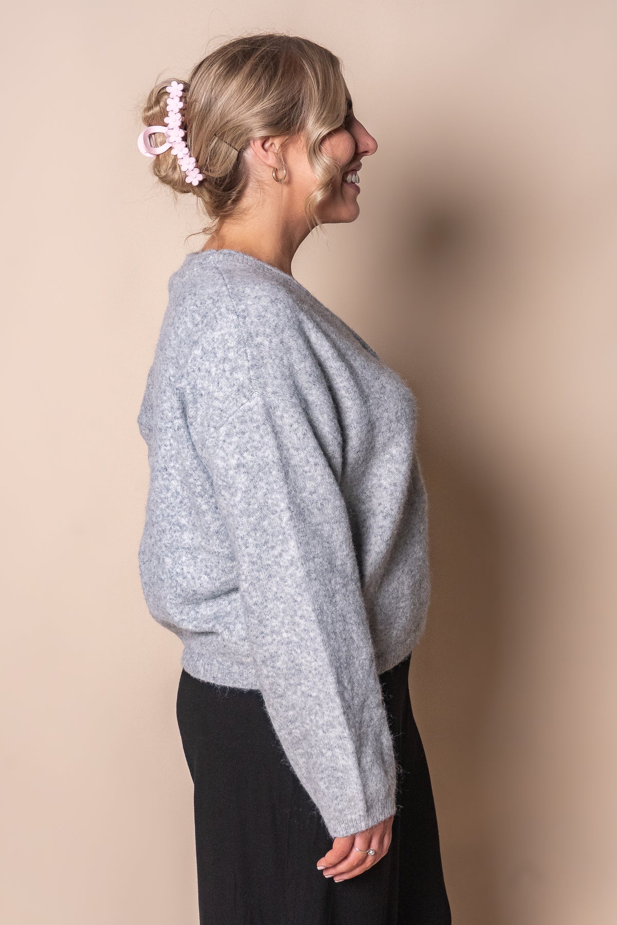 Nova Cardigan in Grey Marle - All About Eve