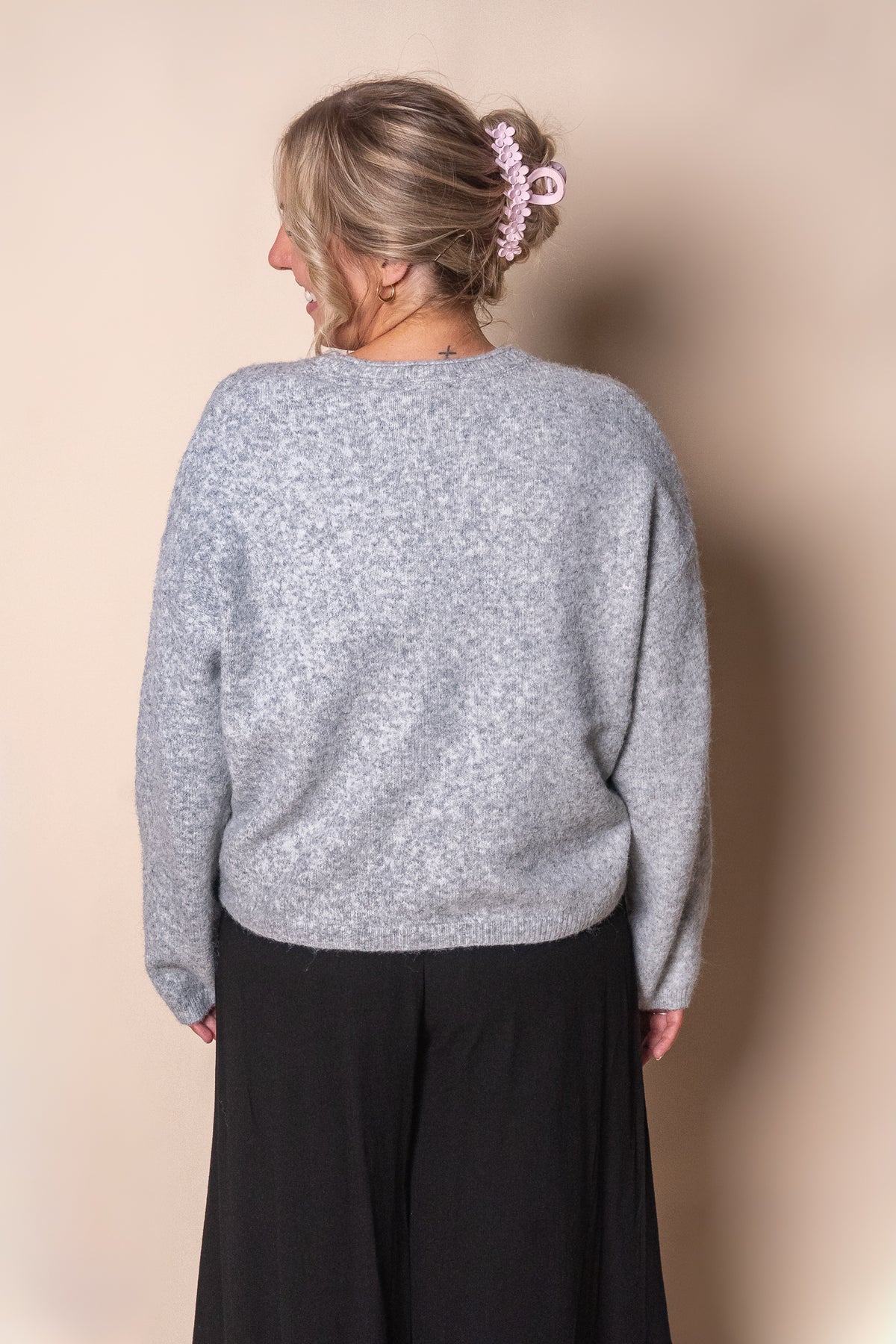 Nova Cardigan in Grey Marle - All About Eve