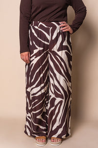 Waverly Abstract Pants in Chocolate