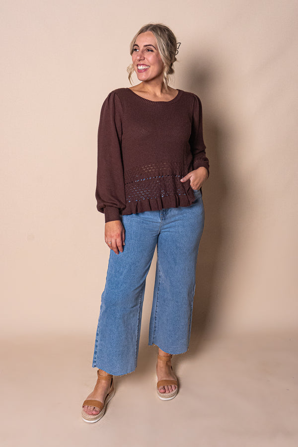 Vicki Knit Jumper in Chocolate