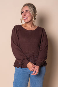 Vicki Knit Jumper in Chocolate