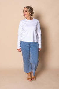 Regular L/S Tee in White - Silent Theory