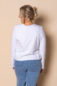 Regular L/S Tee in White - Silent Theory