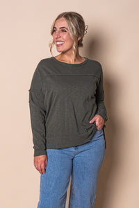 Jayne Throw On Top in Khaki - Foxwood