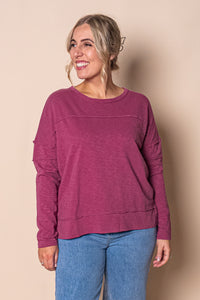 Jayne Throw On Top in Port - Foxwood