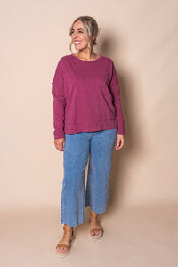 Jayne Throw On Top in Port - Foxwood