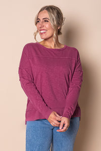 Jayne Throw On Top in Port - Foxwood