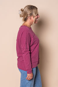 Jayne Throw On Top in Port - Foxwood