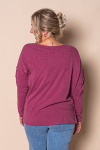 Jayne Throw On Top in Port - Foxwood