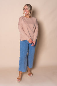 Jayne Throw On Top in Oat - Foxwood