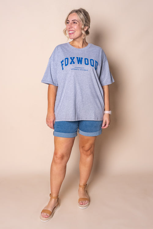 Interval Tee in Grey Marle/Blue - Foxwood