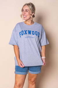 Interval Tee in Grey Marle/Blue - Foxwood