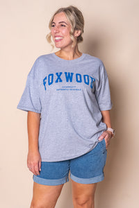 Interval Tee in Grey Marle/Blue - Foxwood