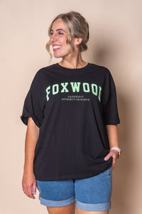 Interval Tee in Washed Black/Bright Green - Foxwood