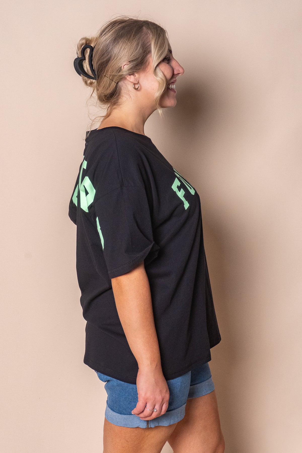 Interval Tee in Washed Black/Bright Green - Foxwood