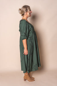 Jada Midi Dress in Dark Green
