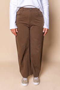 Vinnie Barrel Leg Pants in Chocolate