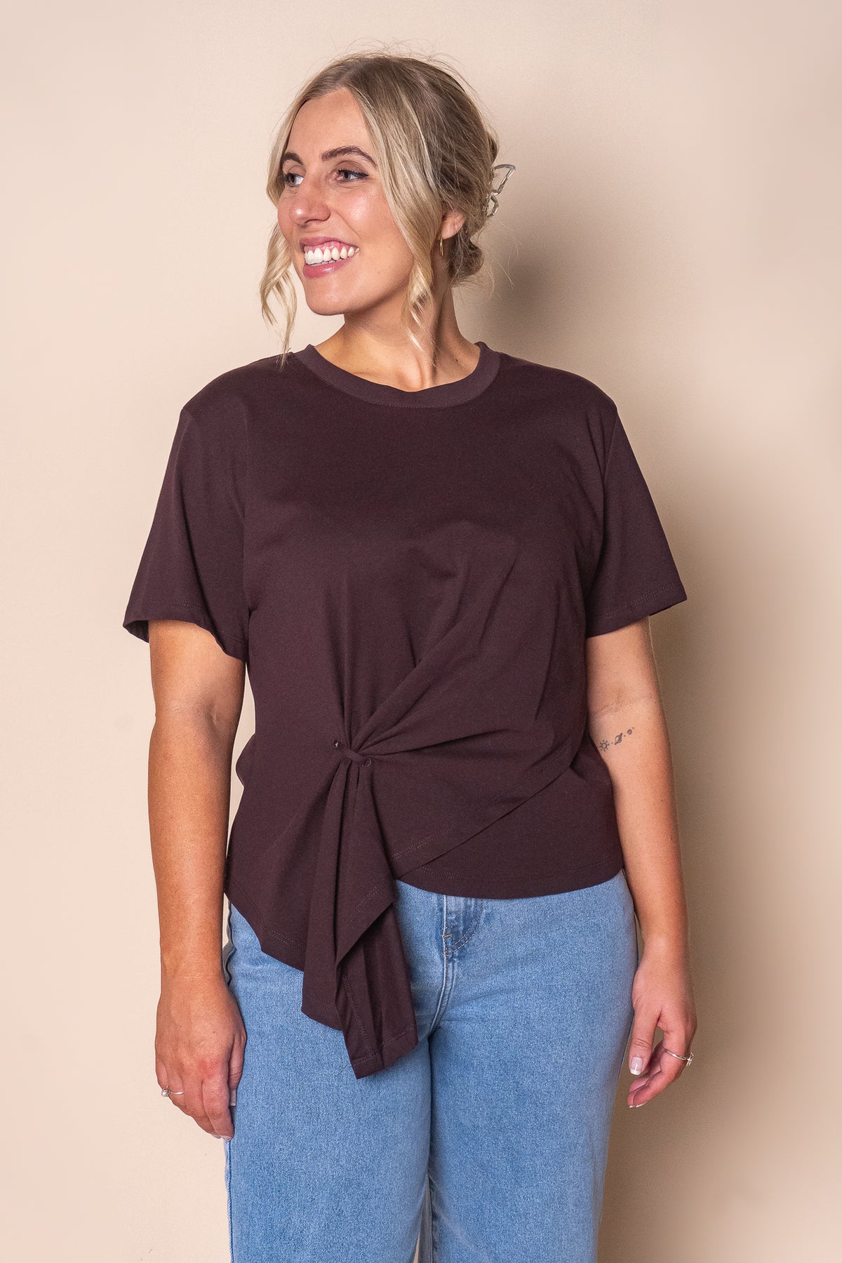 Greta Top in Dark Chocolate