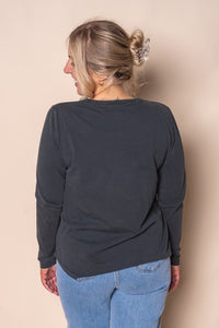 Signature L/S Tee in Washed Black - Foxwood