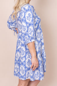 Francine Dress in Blue Iris