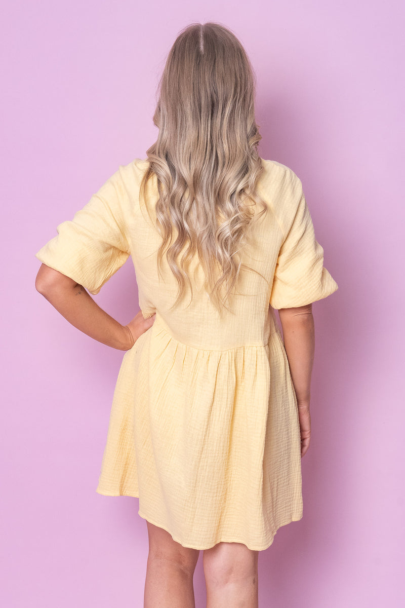 Deia Dress in Lemon Yellow – Always Alice