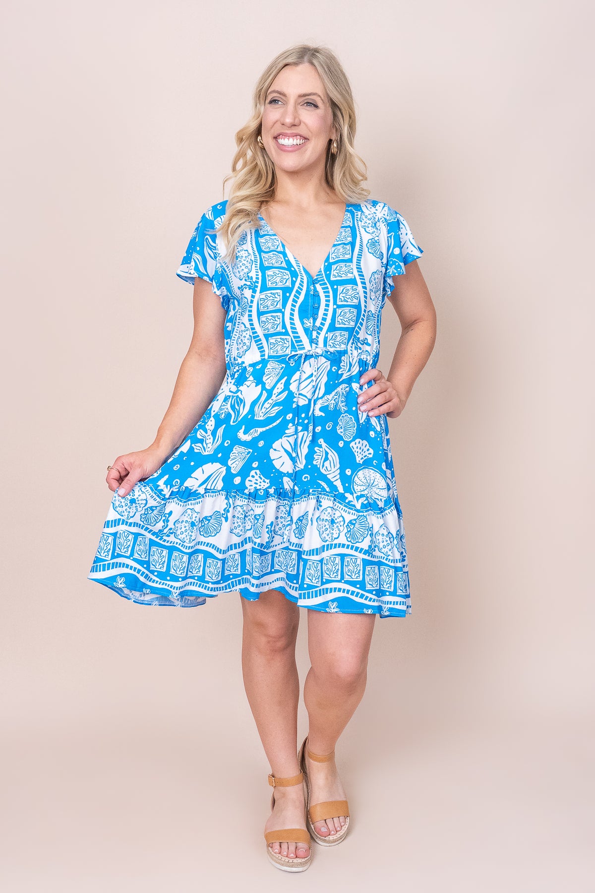 Sybil Dress in Sky Blue