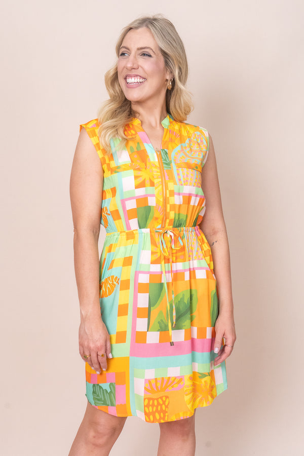 Otilee Dress in Orange Multi