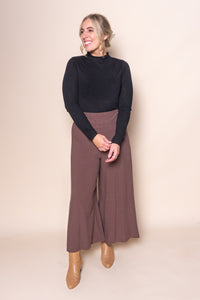 Gisele Wide-Legged Pants in Chocolate