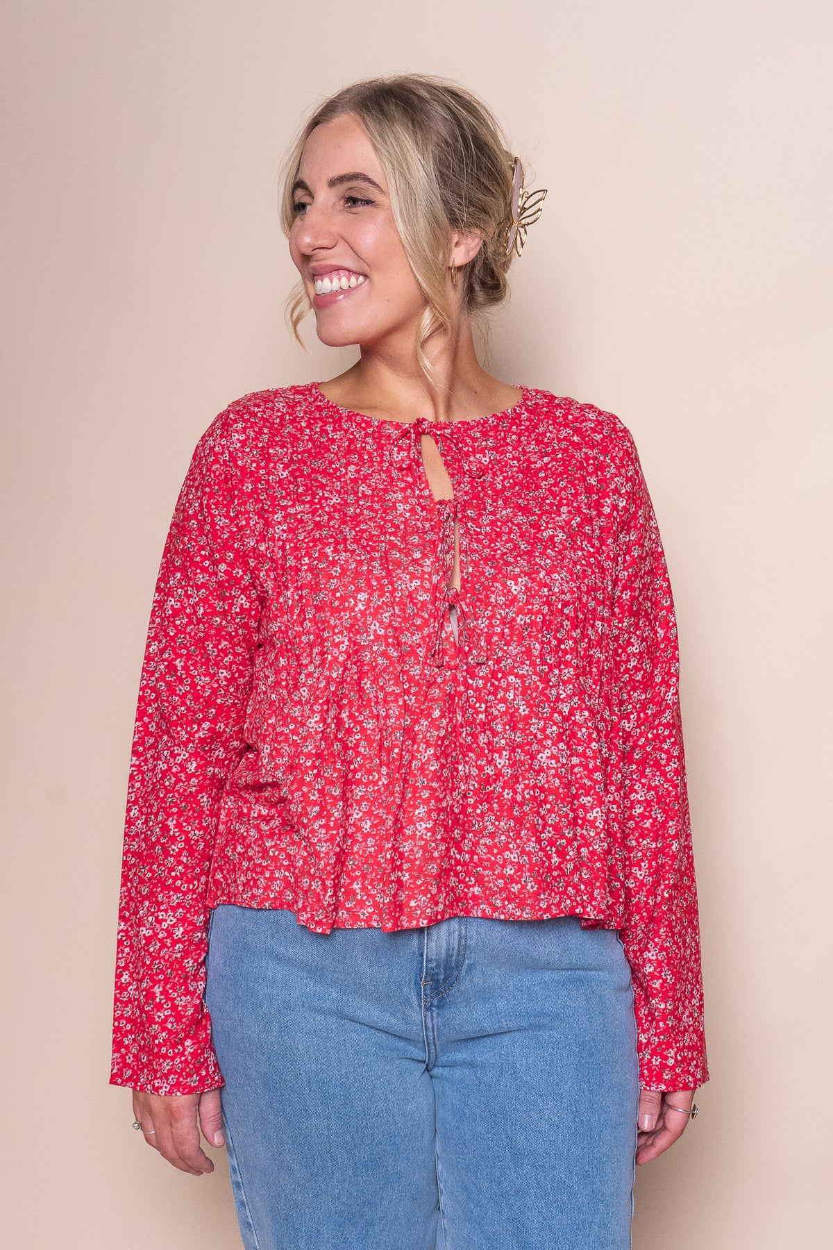 Rhea L/S Top in Print - All About Eve
