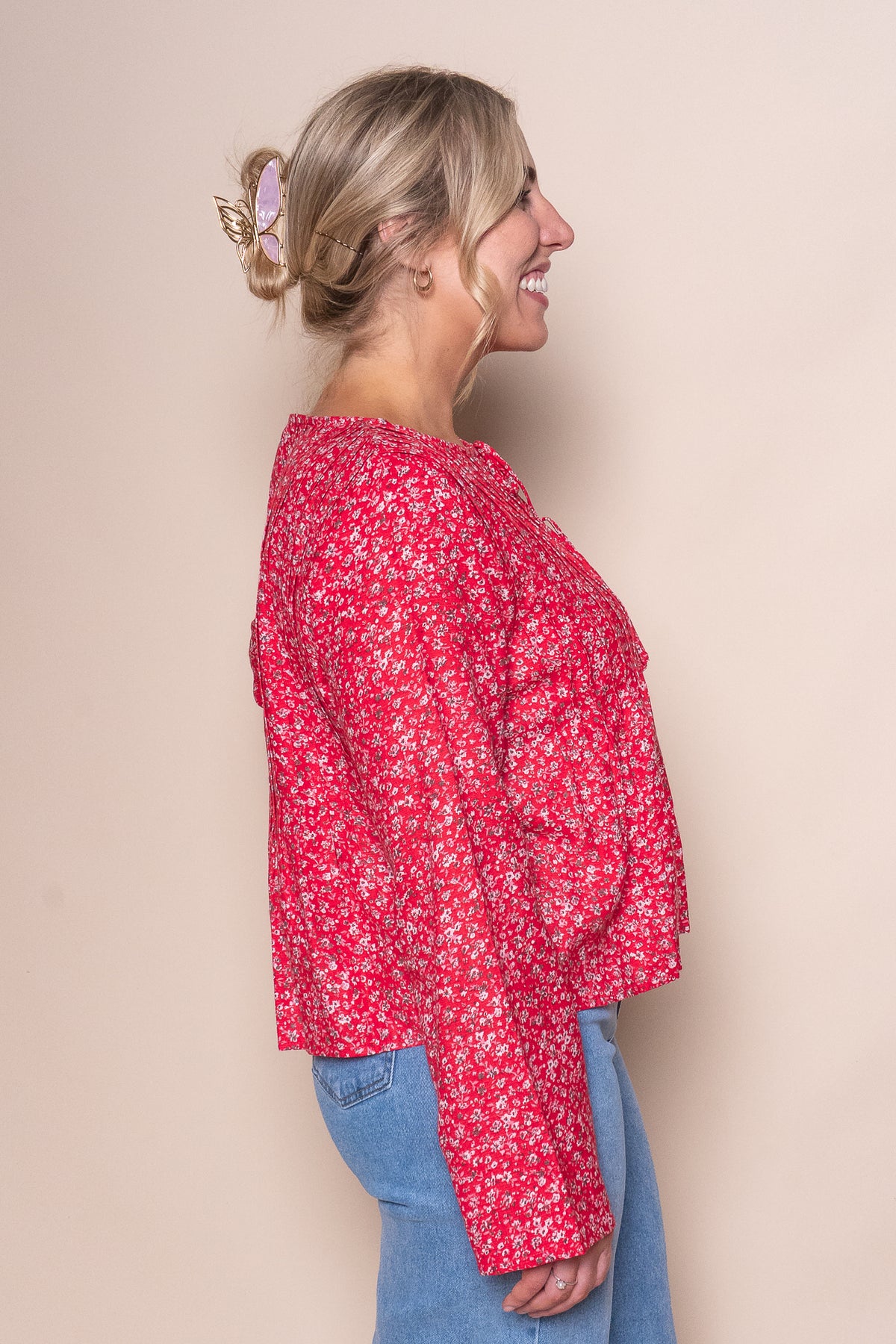 Rhea L/S Top in Print - All About Eve