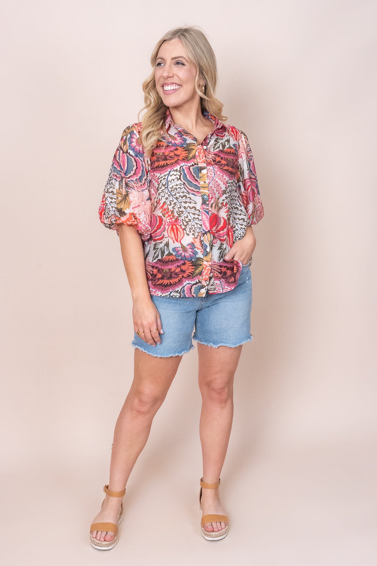 Rita Shirt in Pink Multi