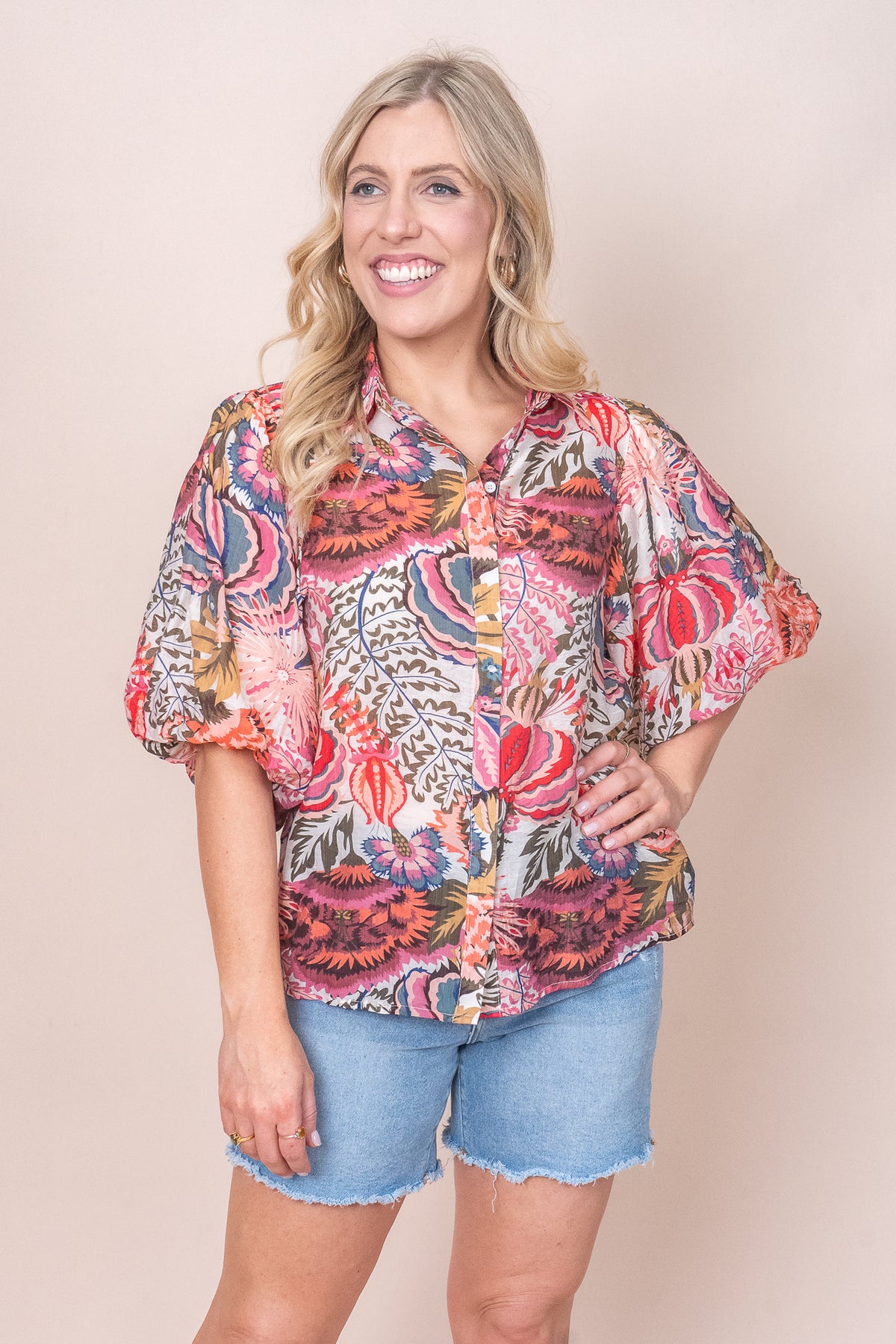 Rita Shirt in Pink Multi